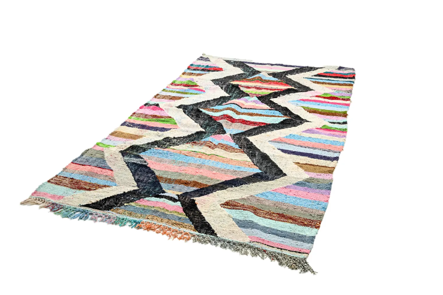 Moroccan Berber rug Boucherouite 145 x 245 cm
