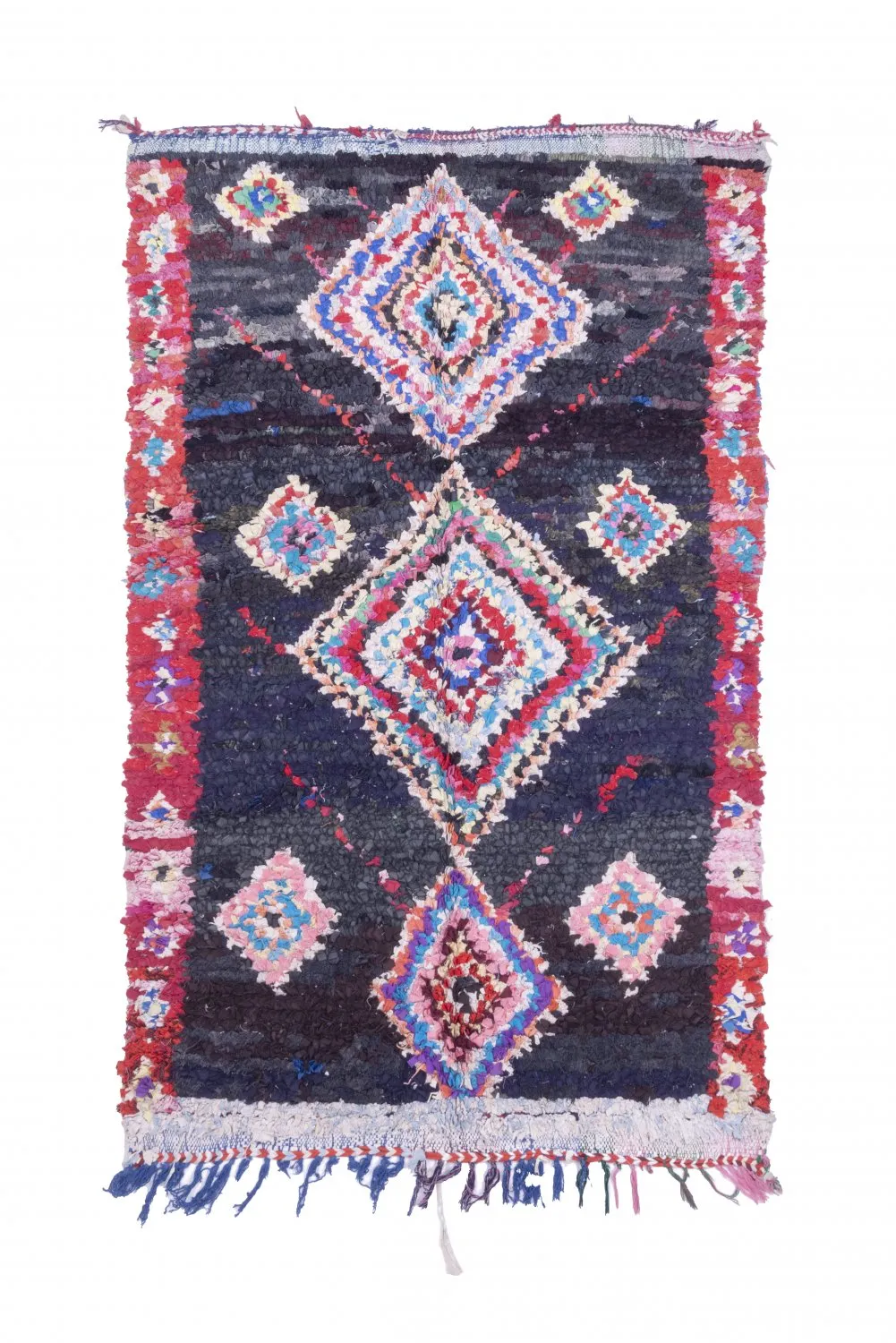 Moroccan Berber rug Boucherouite 220 x 130 cm