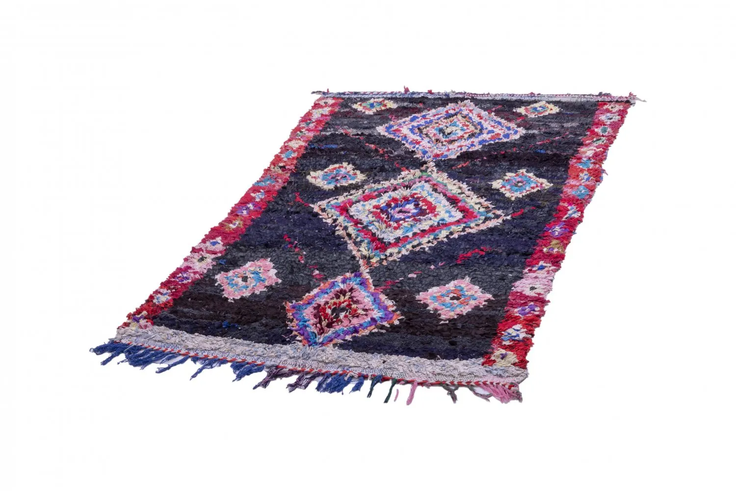 Moroccan Berber rug Boucherouite 220 x 130 cm