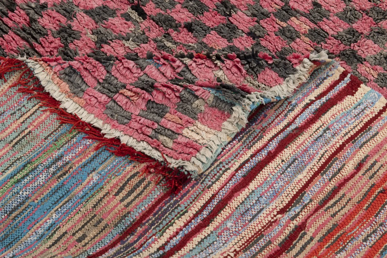 Moroccan Berber rug Boucherouite 230 x 140 cm