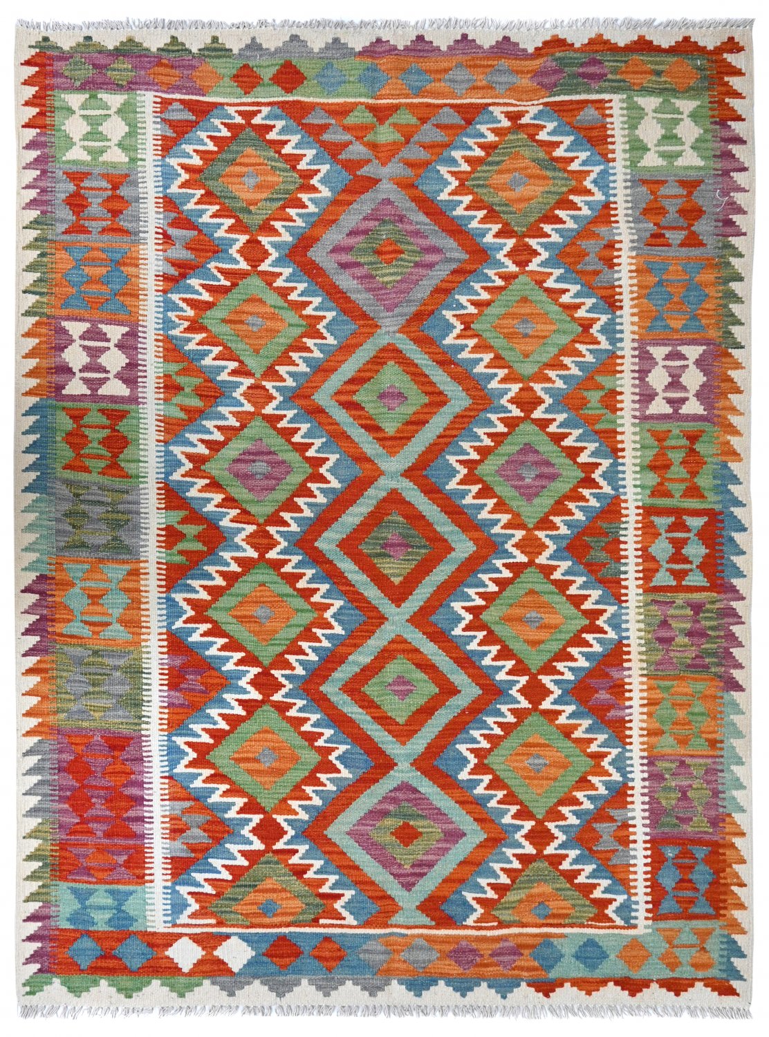 Kilim rug Afghan 195 x 154 cm