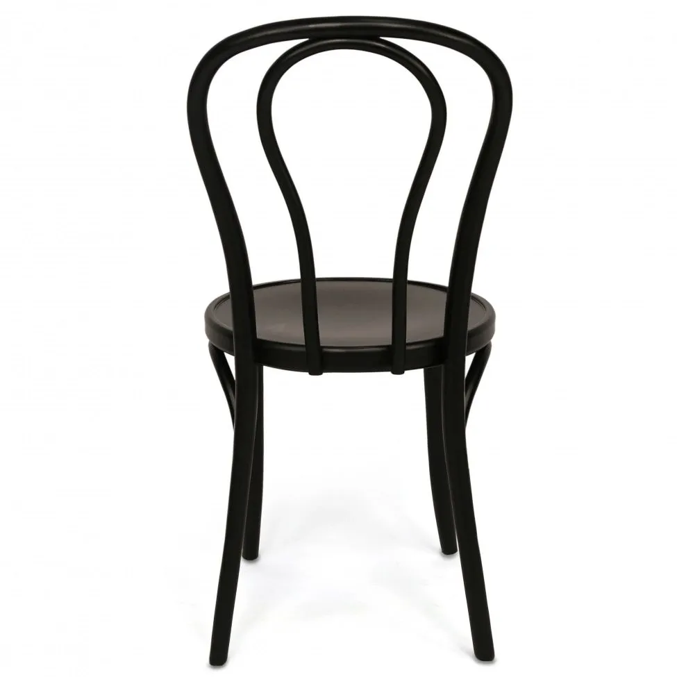 Chair - Bistro (wood/black) - 2 pcs
