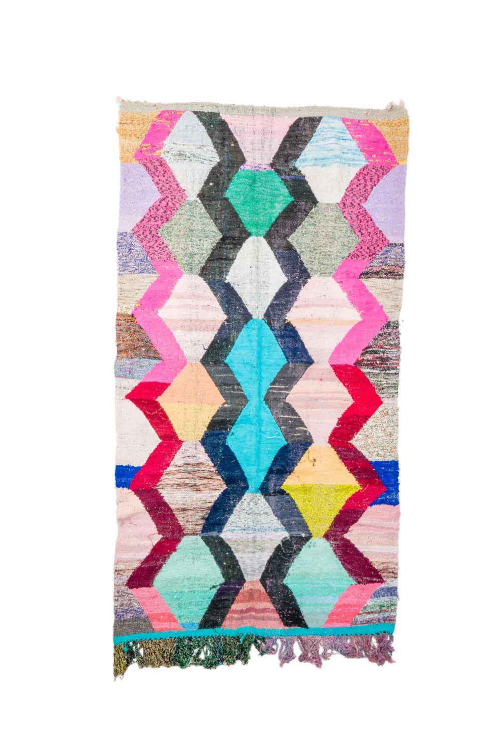 Moroccan Berber rug Boucherouite 140 x 260 cm
