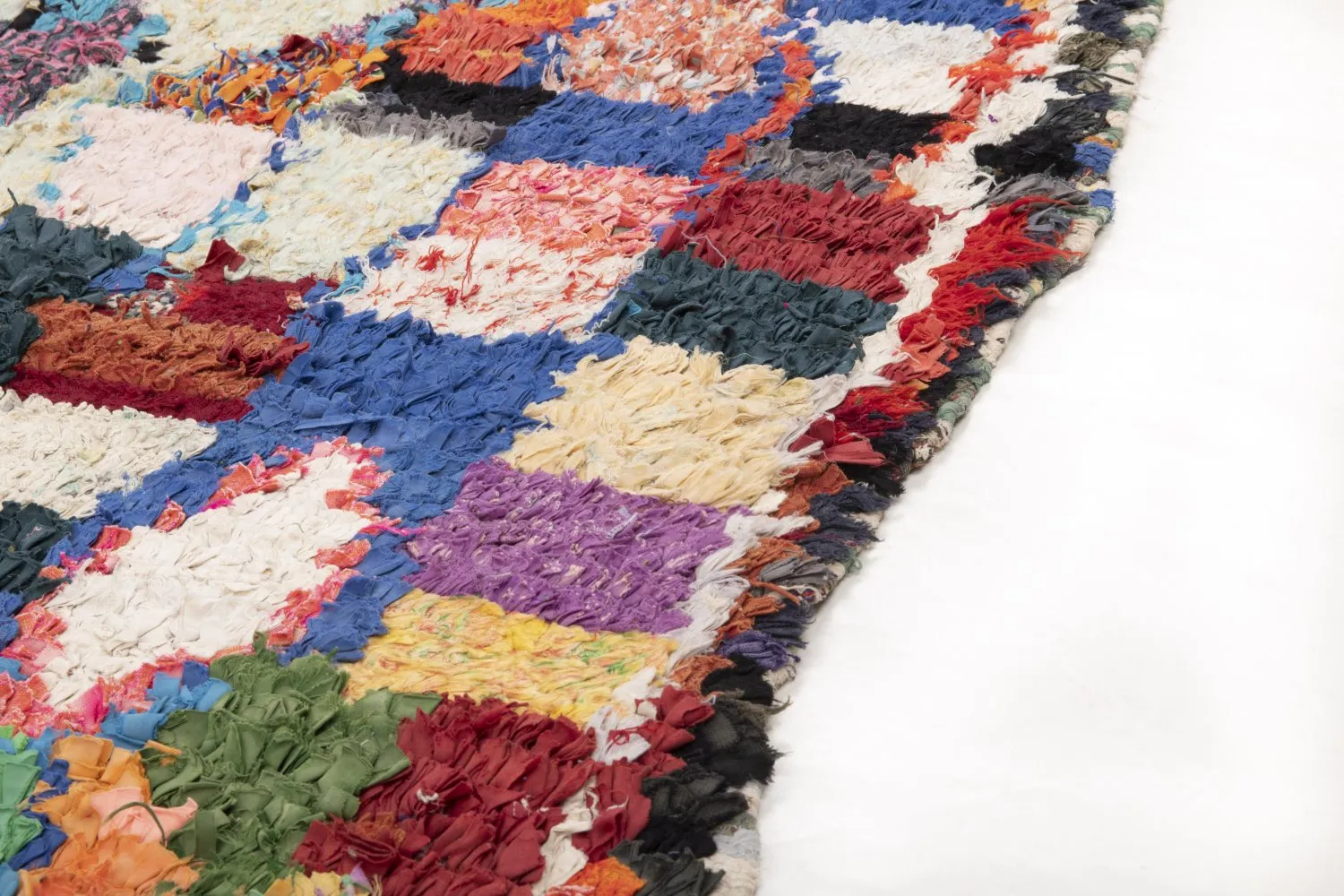 Moroccan Berber rug Boucherouite 210 x 150 cm