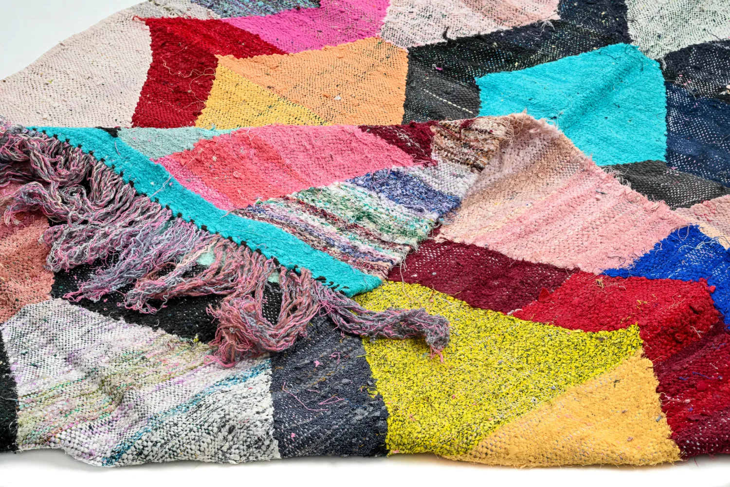 Moroccan Berber rug Boucherouite 140 x 260 cm