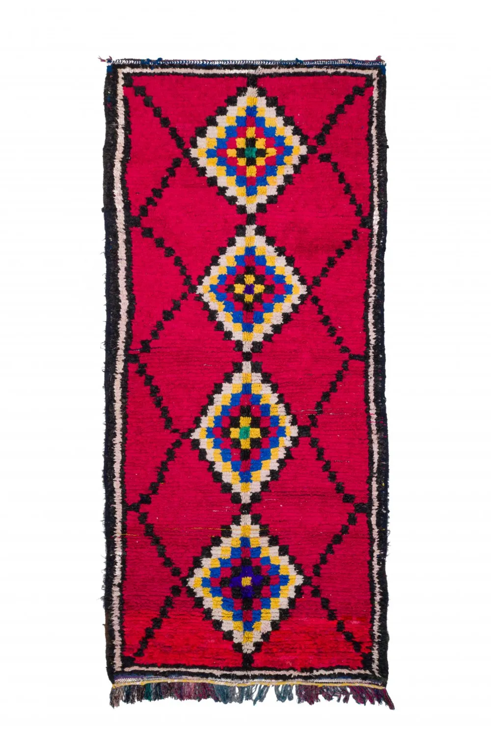 Moroccan Berber rug Boucherouite 310 x 145 cm