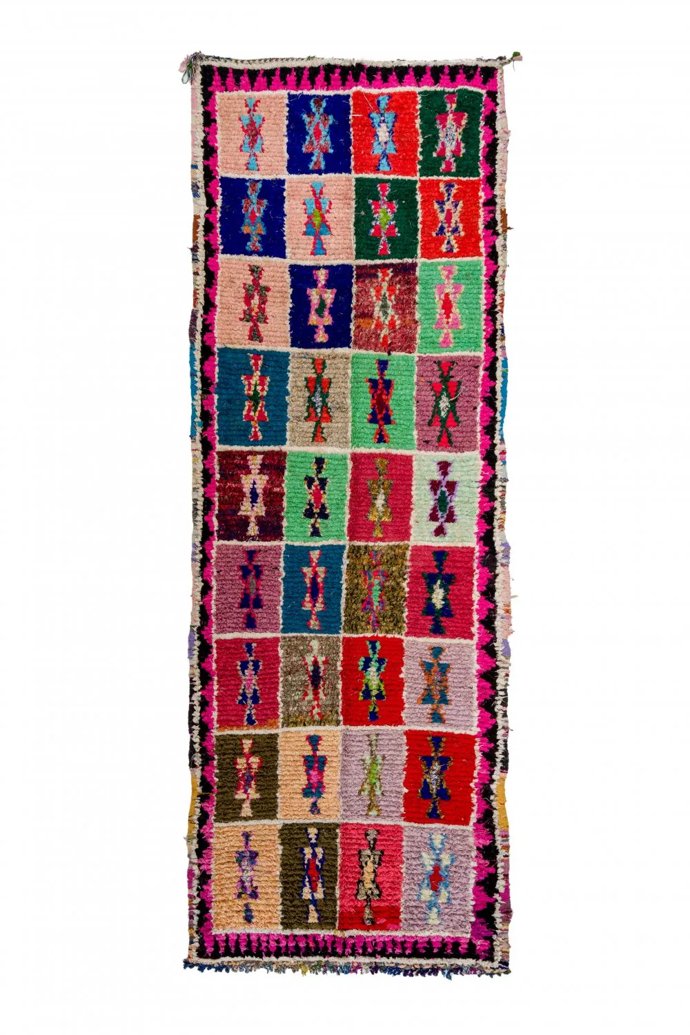 Moroccan Berber rug Boucherouite 360 x 130 cm