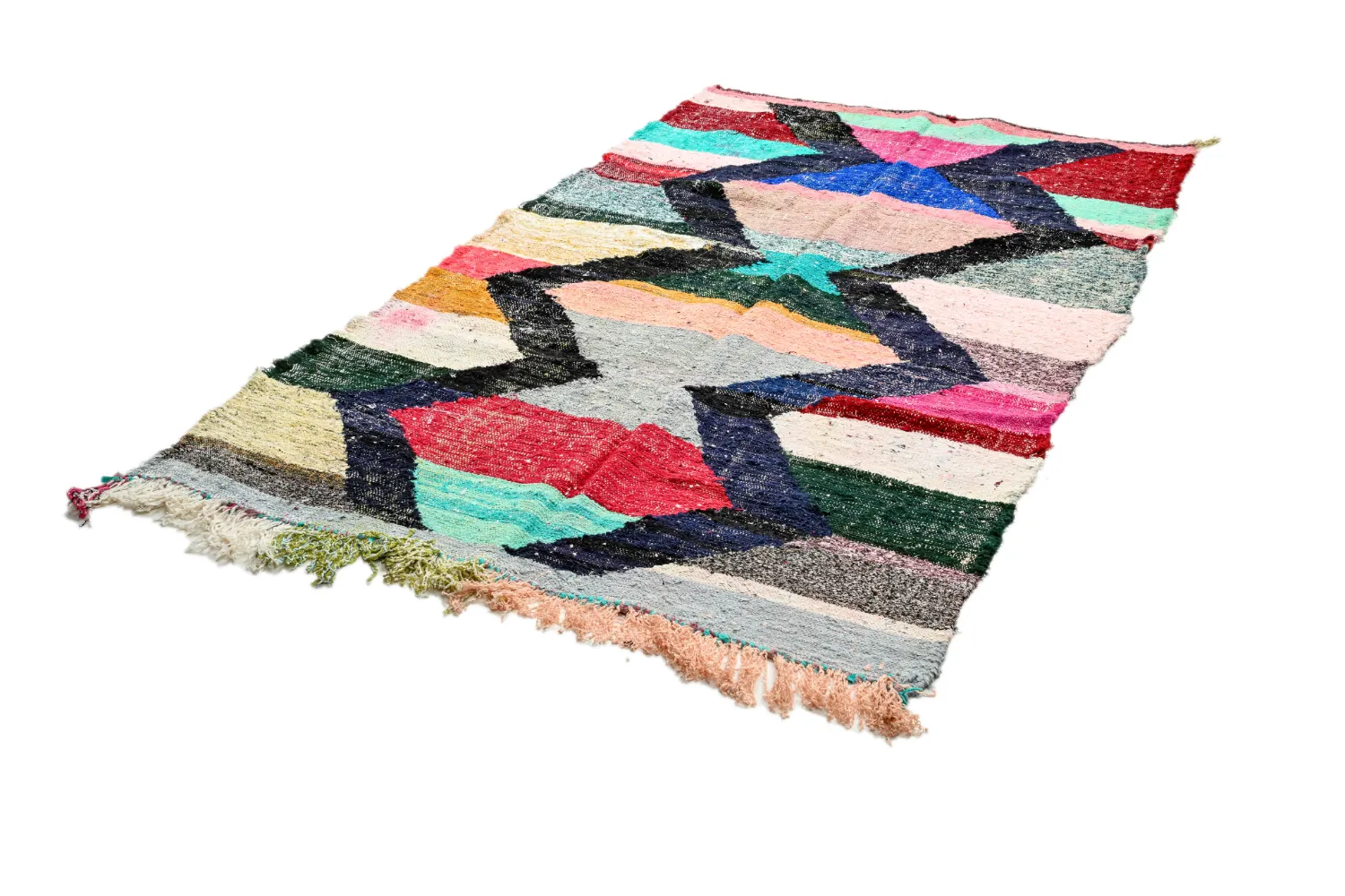 Moroccan Berber rug Boucherouite 135 x 240 cm