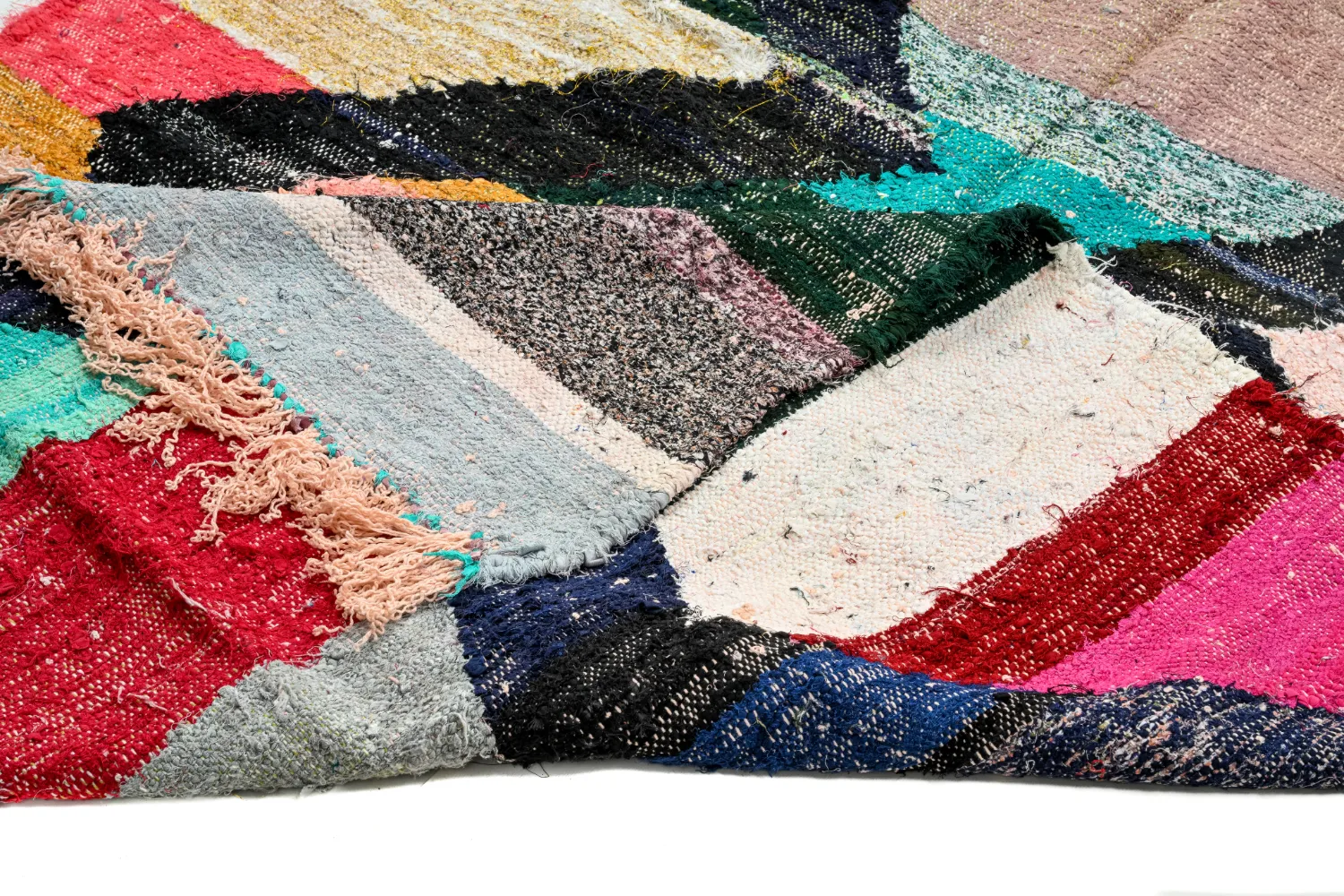 Moroccan Berber rug Boucherouite 135 x 240 cm