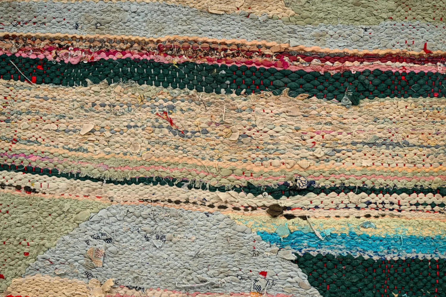 Moroccan Berber rug Boucherouite 120 x 245 cm