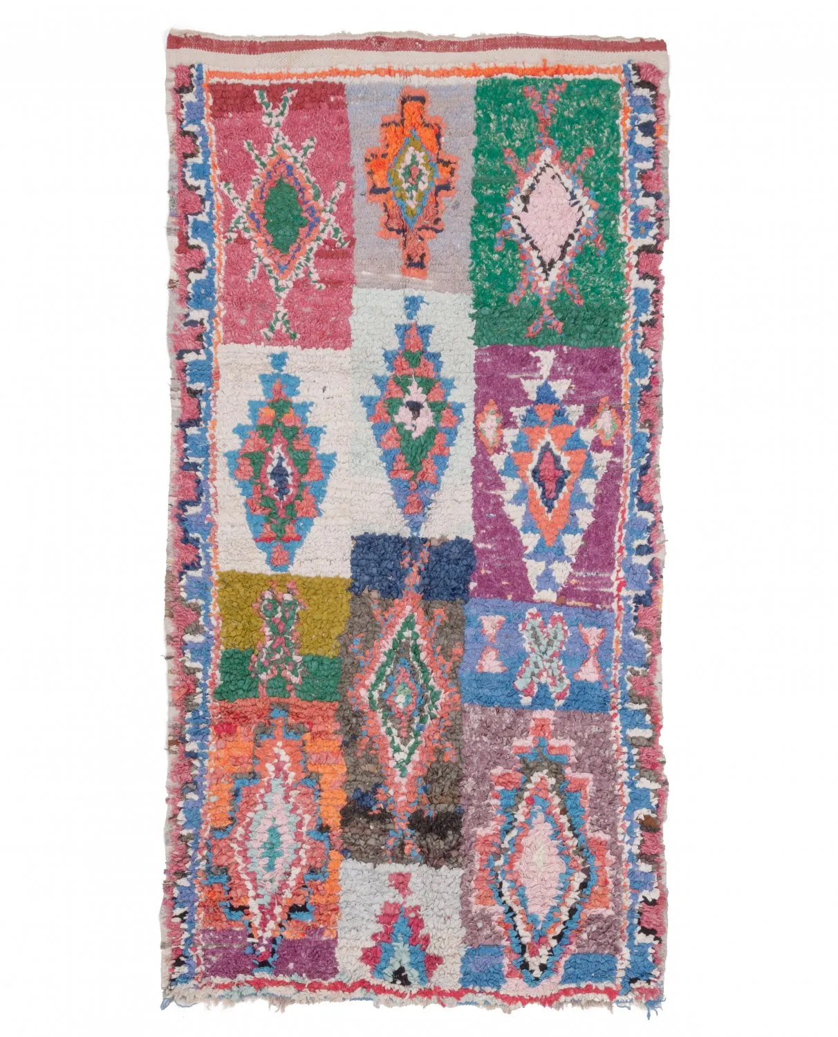 Moroccan Berber rug Boucherouite 225 x 115 cm