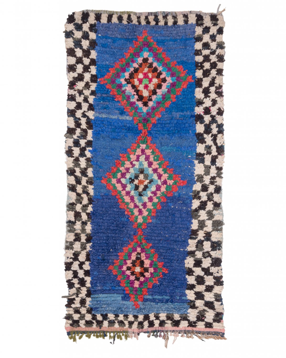 Moroccan Berber rug Boucherouite 285 x 90 cm