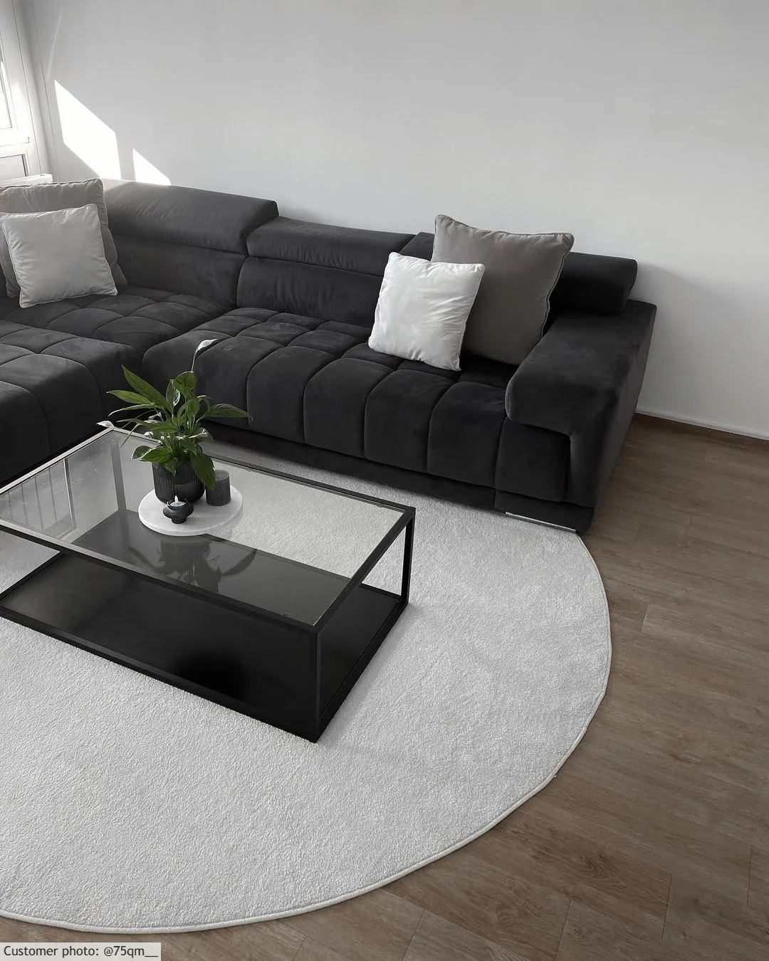 Round rug - Sunayama (white)