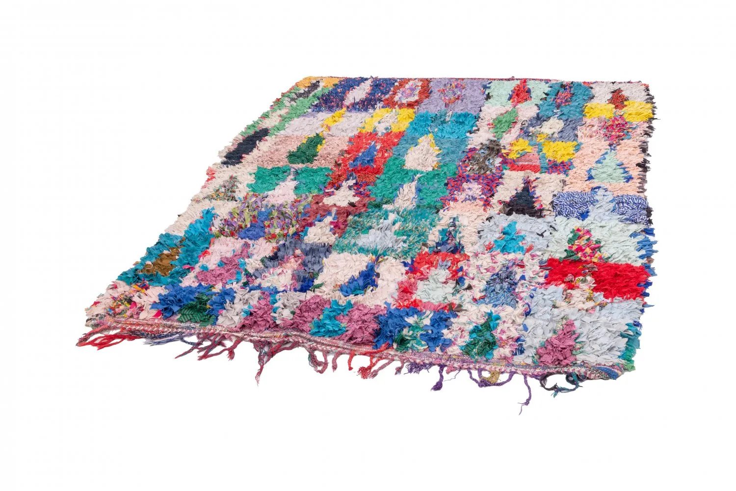 Moroccan Berber rug Boucherouite 200 x 160 cm