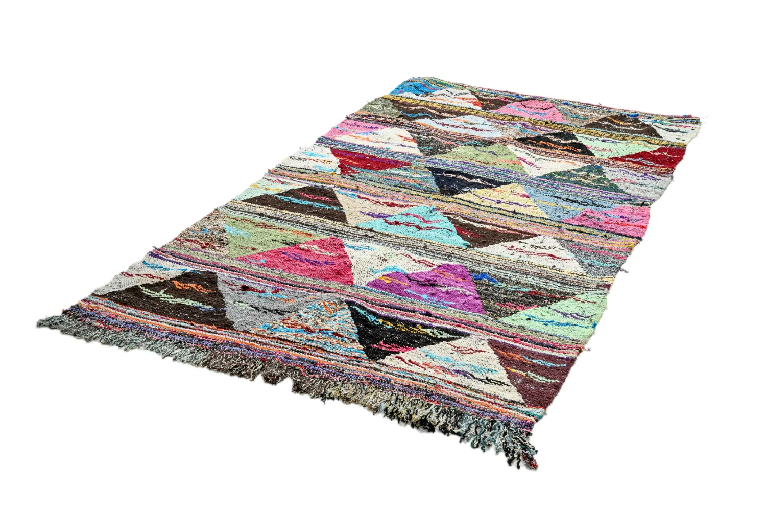 Moroccan Berber rug Boucherouite 135 x 235 cm