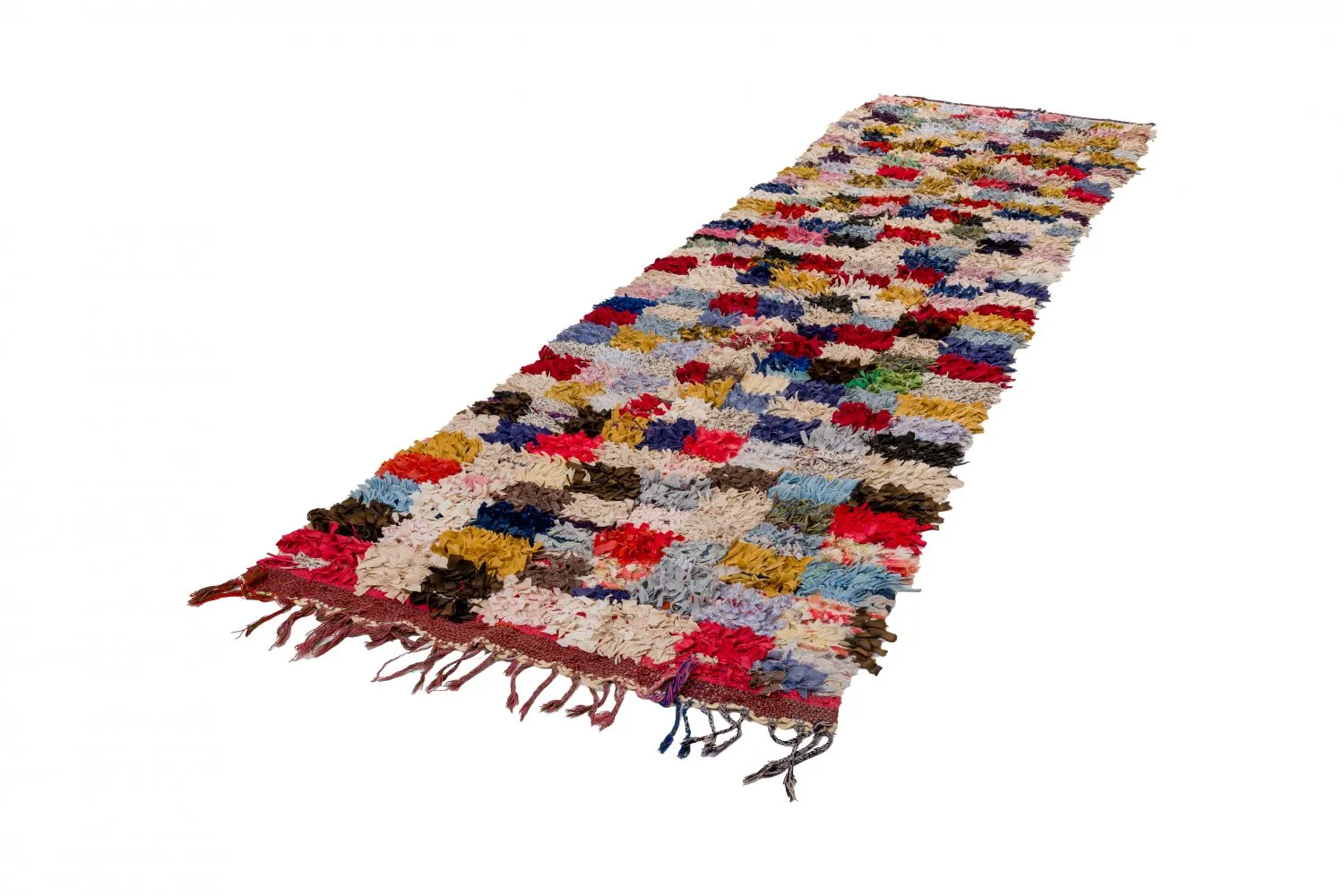 Moroccan Berber rug Boucherouite 380 x 105 cm