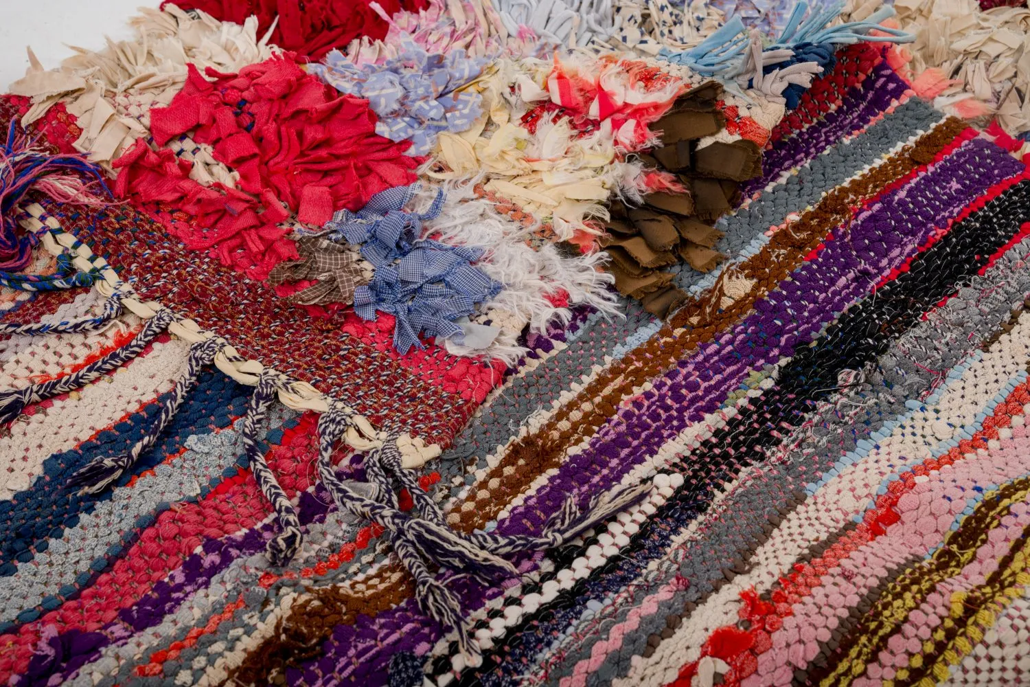 Moroccan Berber rug Boucherouite 380 x 105 cm