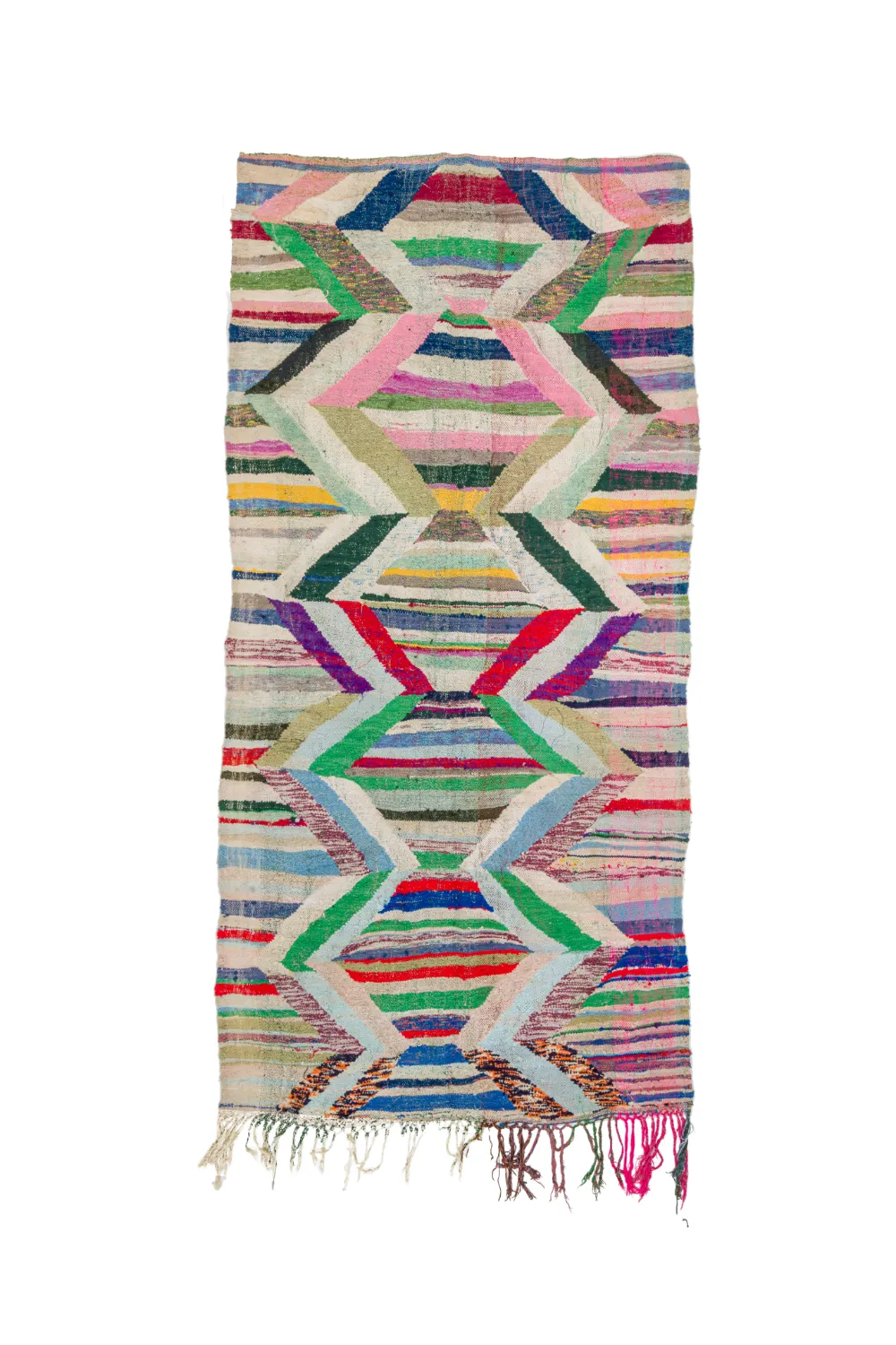 Moroccan Berber rug Boucherouite 145 x 295 cm