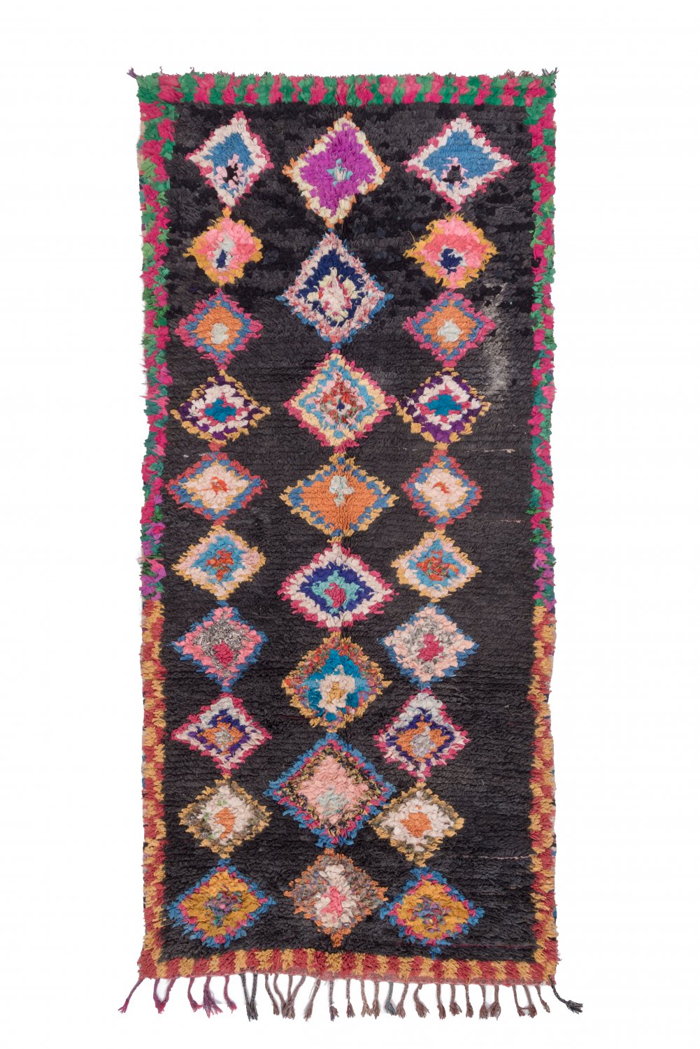 Moroccan Berber rug Boucherouite 265 x 120 cm