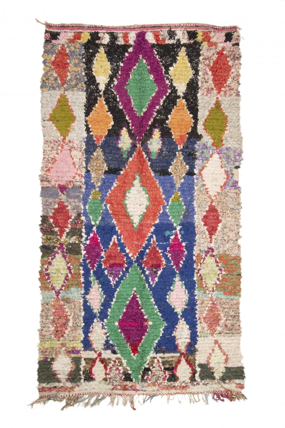 Moroccan Berber rug Boucherouite 295 x 150 cm