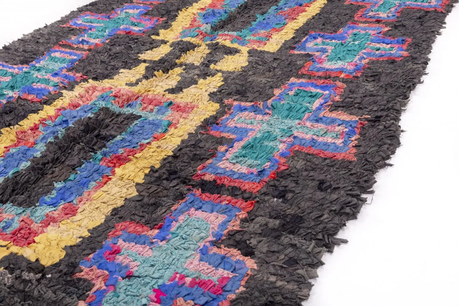 Moroccan Berber rug Boucherouite 310 x 115 cm