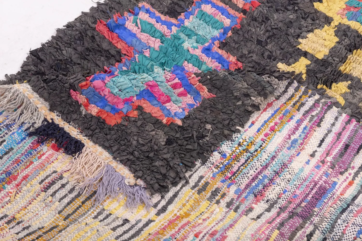 Moroccan Berber rug Boucherouite 310 x 115 cm