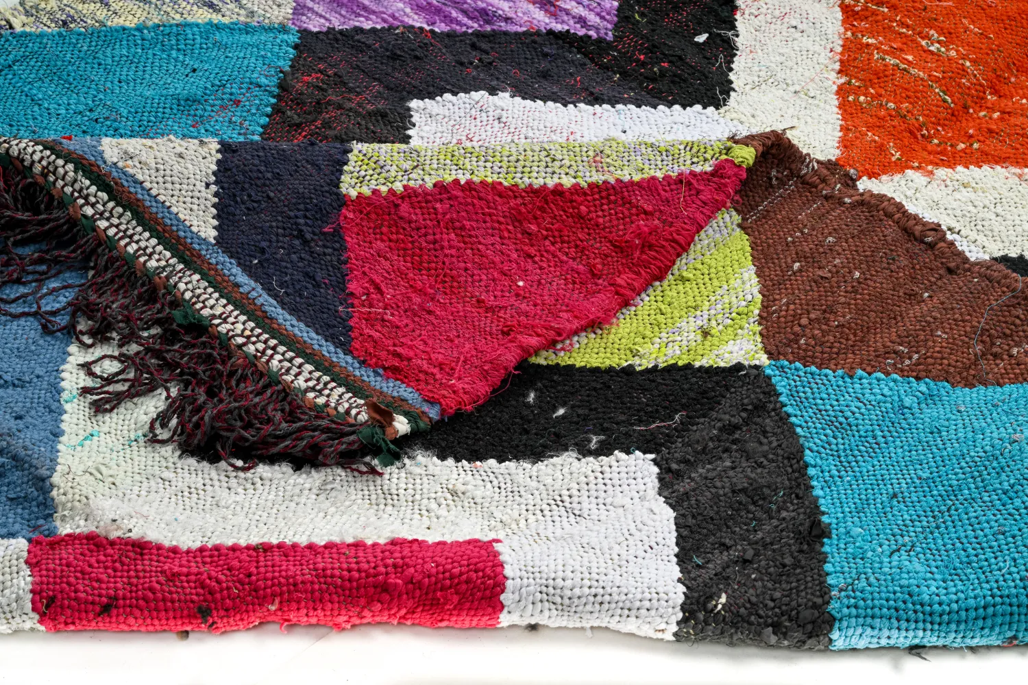 Moroccan Berber rug Boucherouite 155 x 290 cm