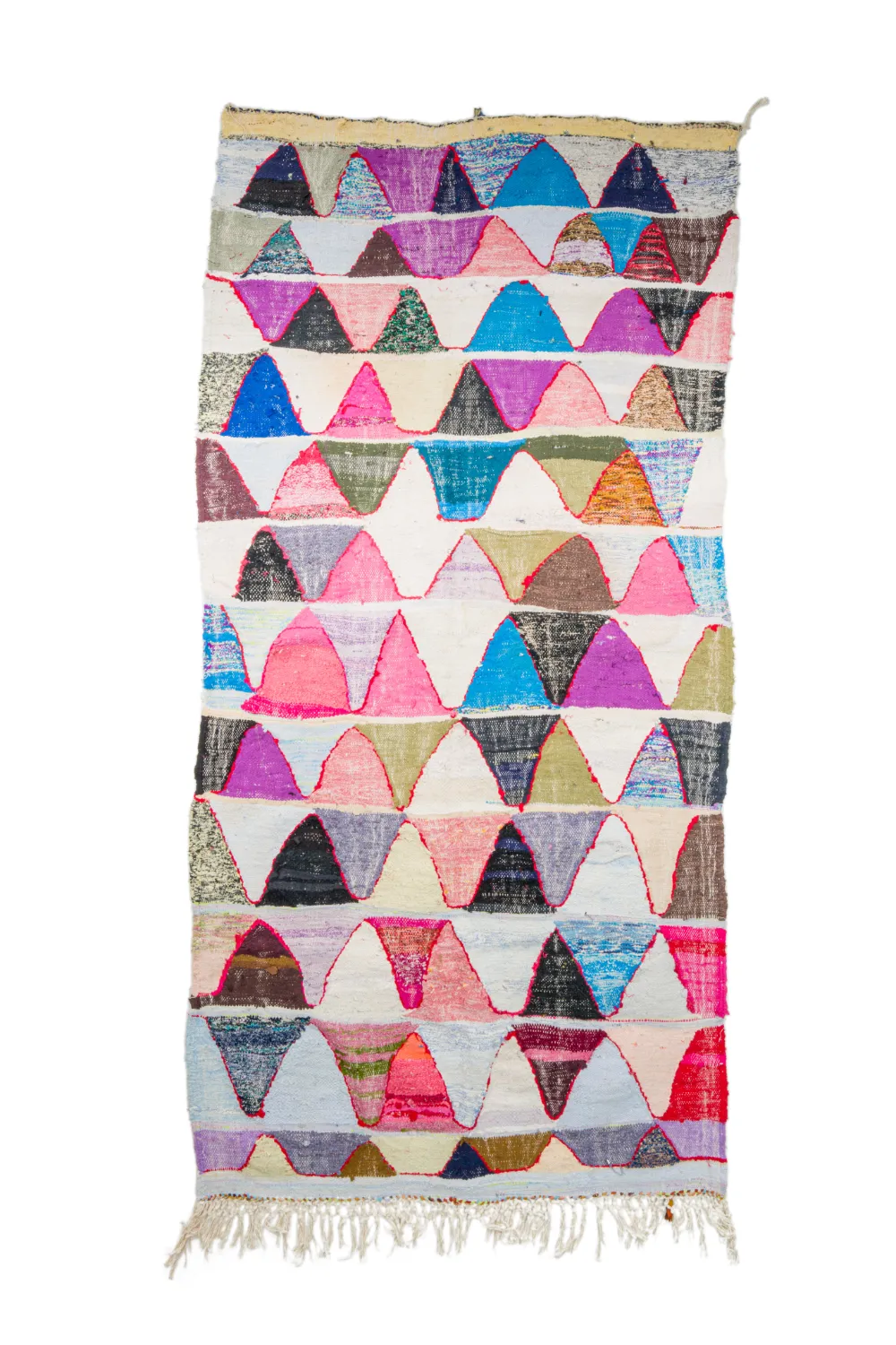 Moroccan Berber rug Boucherouite 135 x 275 cm