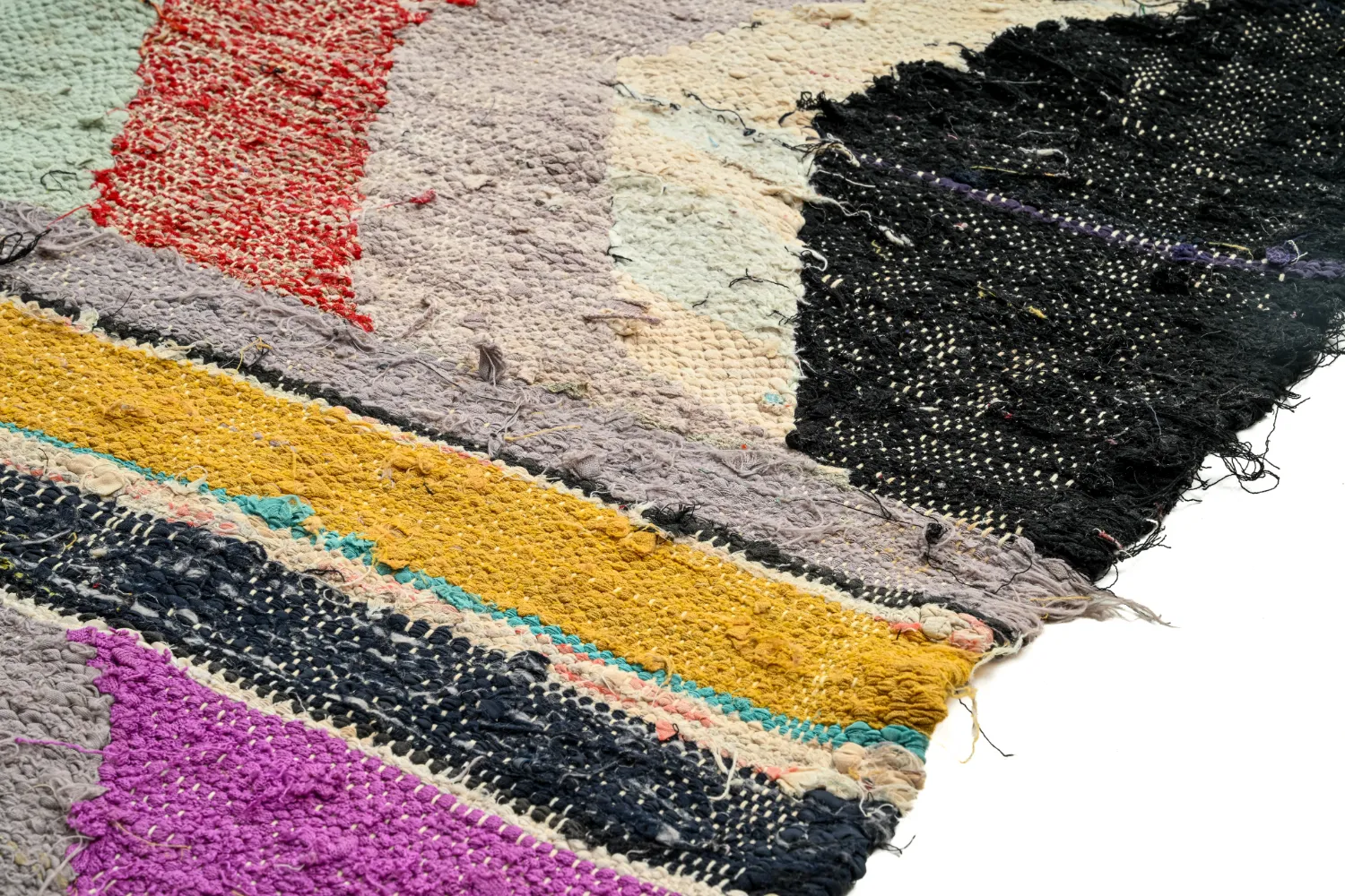 Moroccan Berber rug Boucherouite 130 x 260 cm
