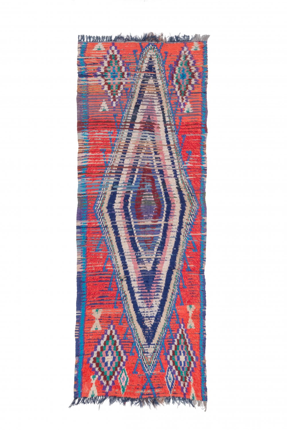 Moroccan Berber rug Boucherouite 255 x 90 cm