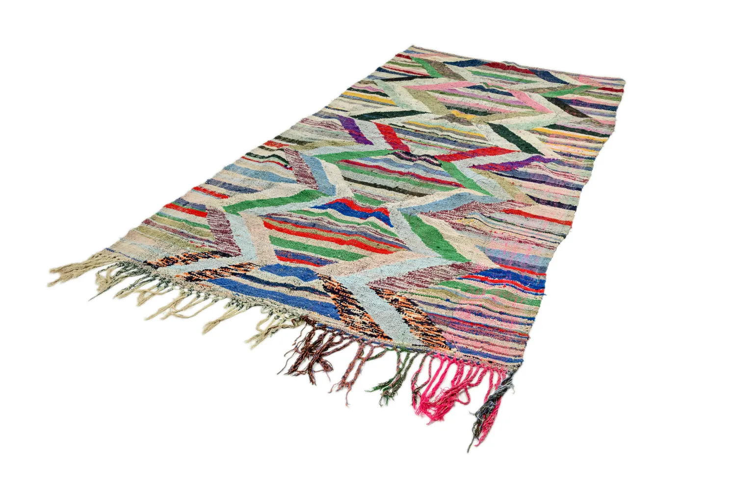Moroccan Berber rug Boucherouite 145 x 295 cm