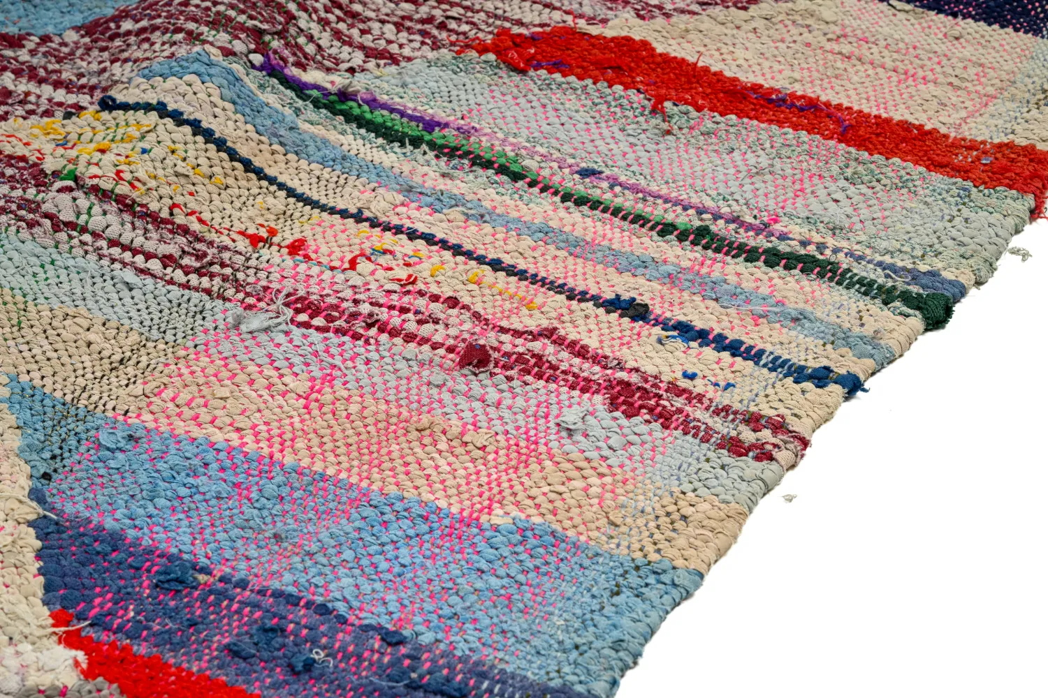 Moroccan Berber rug Boucherouite 145 x 295 cm