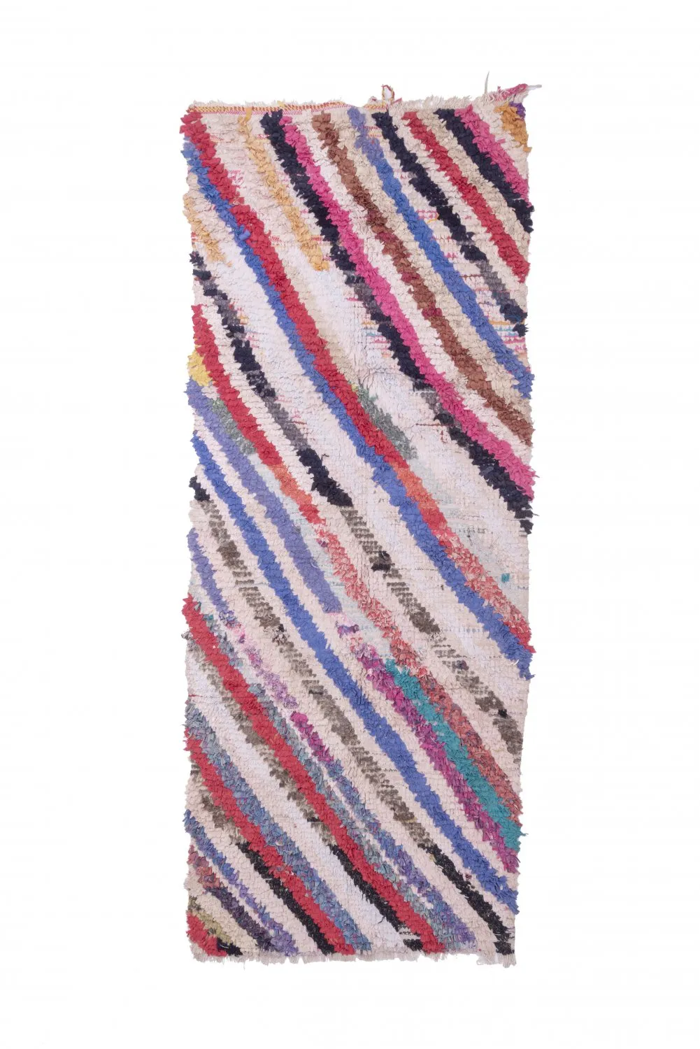 Moroccan Berber rug Boucherouite 250 x 100 cm