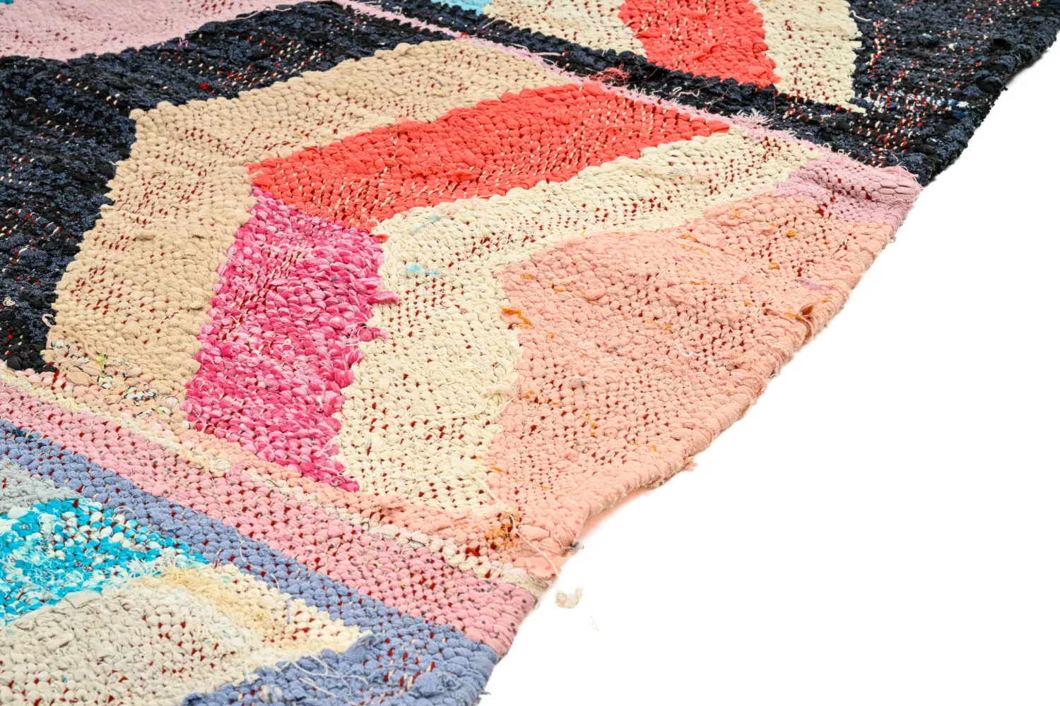 Moroccan Berber rug Boucherouite 130 x 290 cm