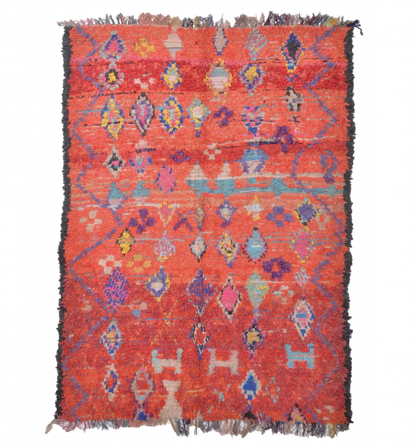 Moroccan Berber rug Boucherouite 215 x 155 cm