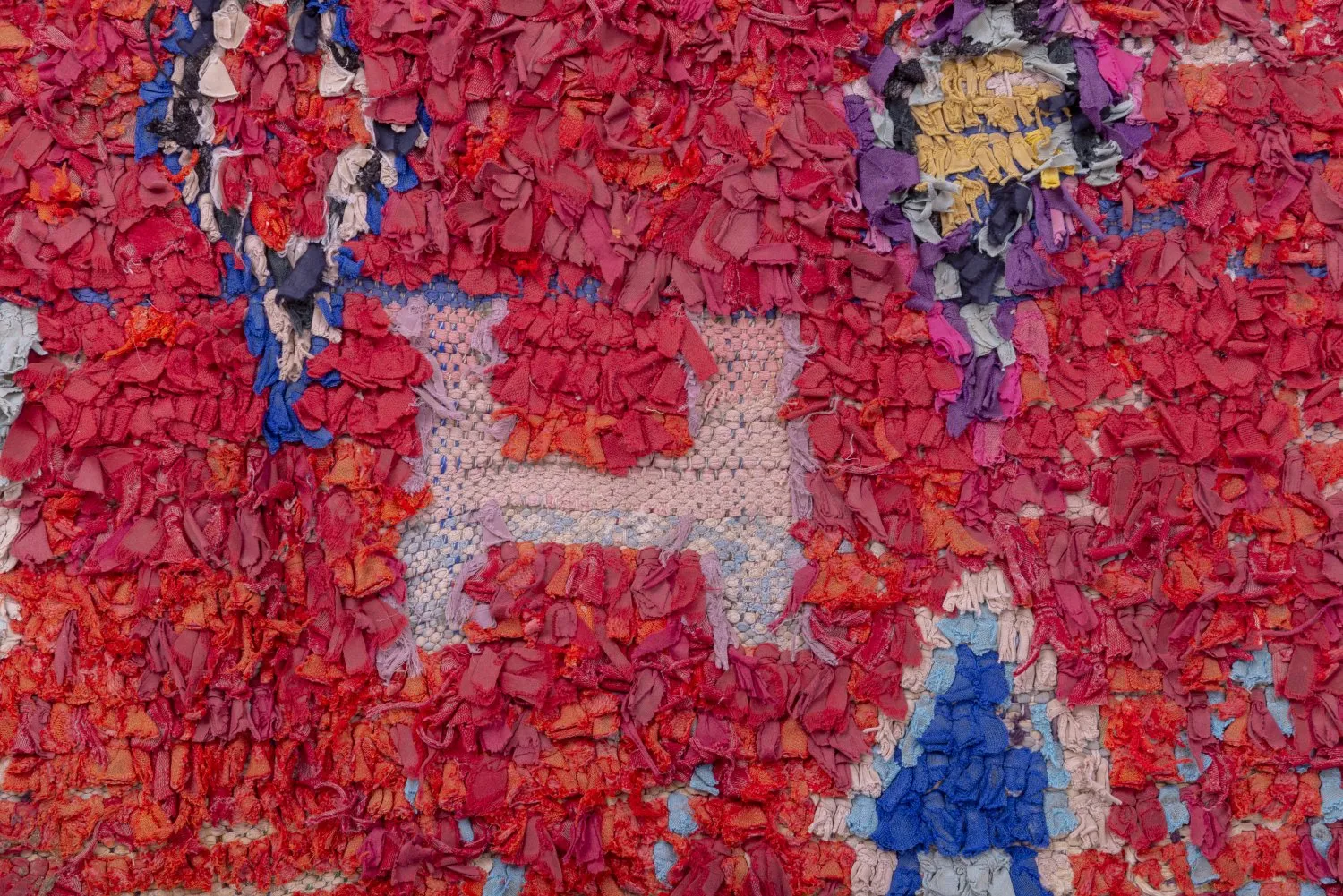Moroccan Berber rug Boucherouite 215 x 155 cm