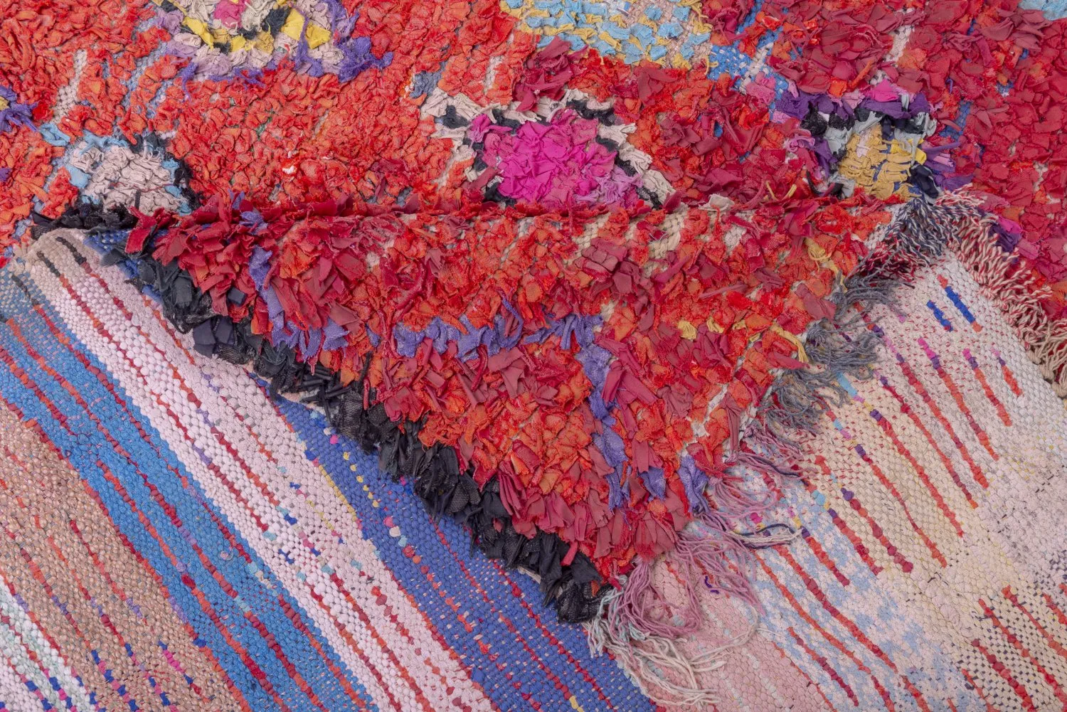 Moroccan Berber rug Boucherouite 215 x 155 cm
