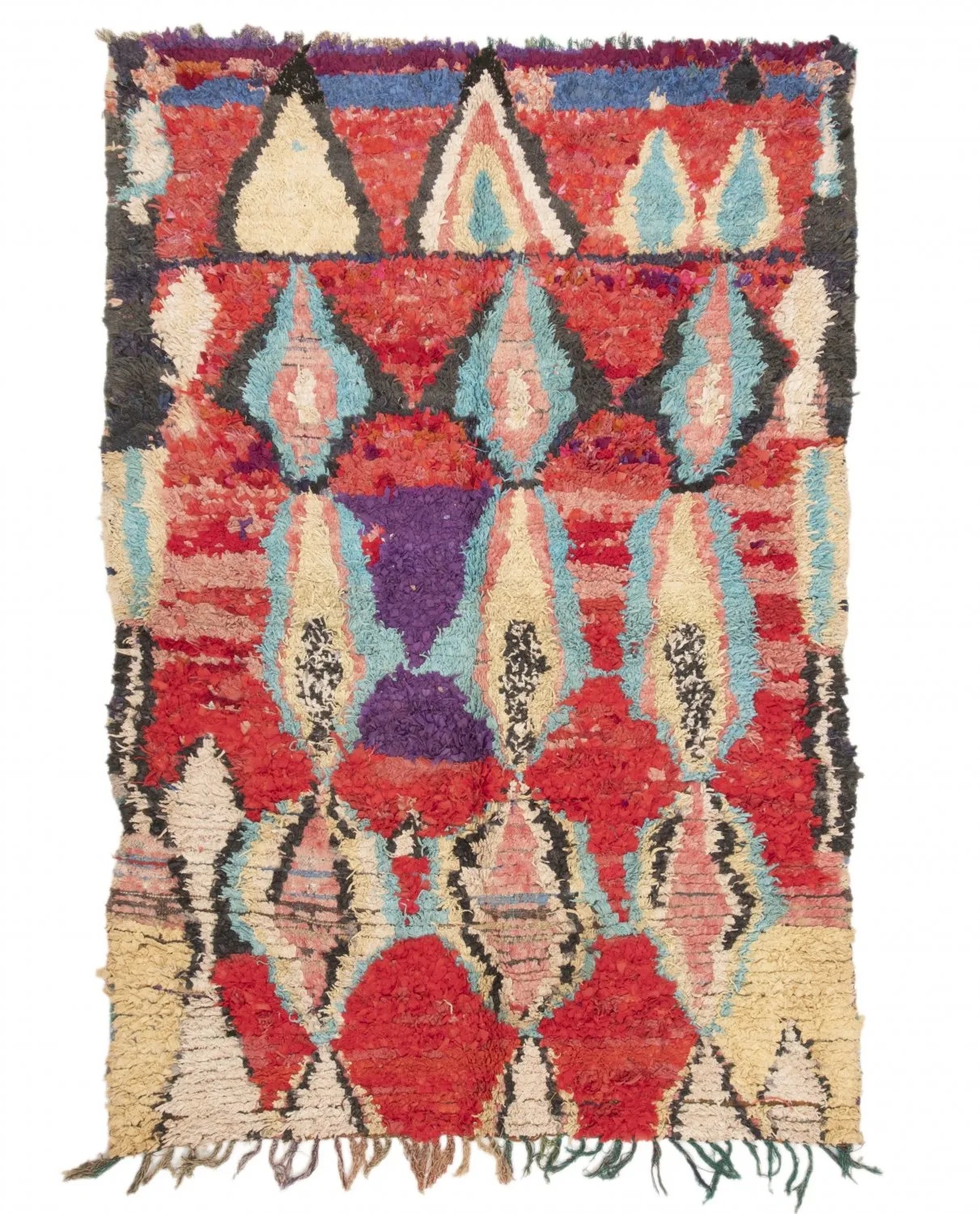 Moroccan Berber rug Boucherouite 235 x 160 cm