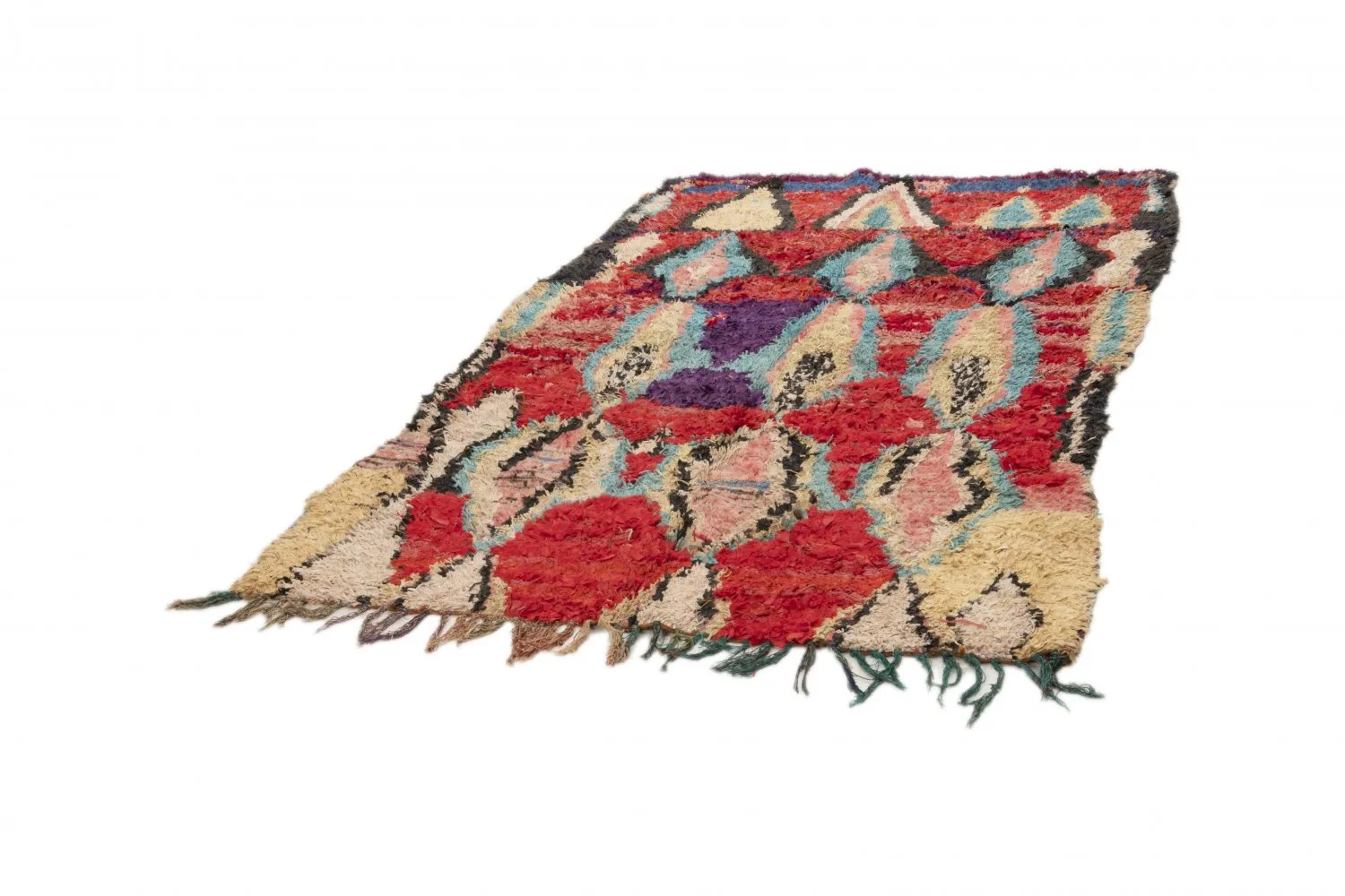 Moroccan Berber rug Boucherouite 235 x 160 cm