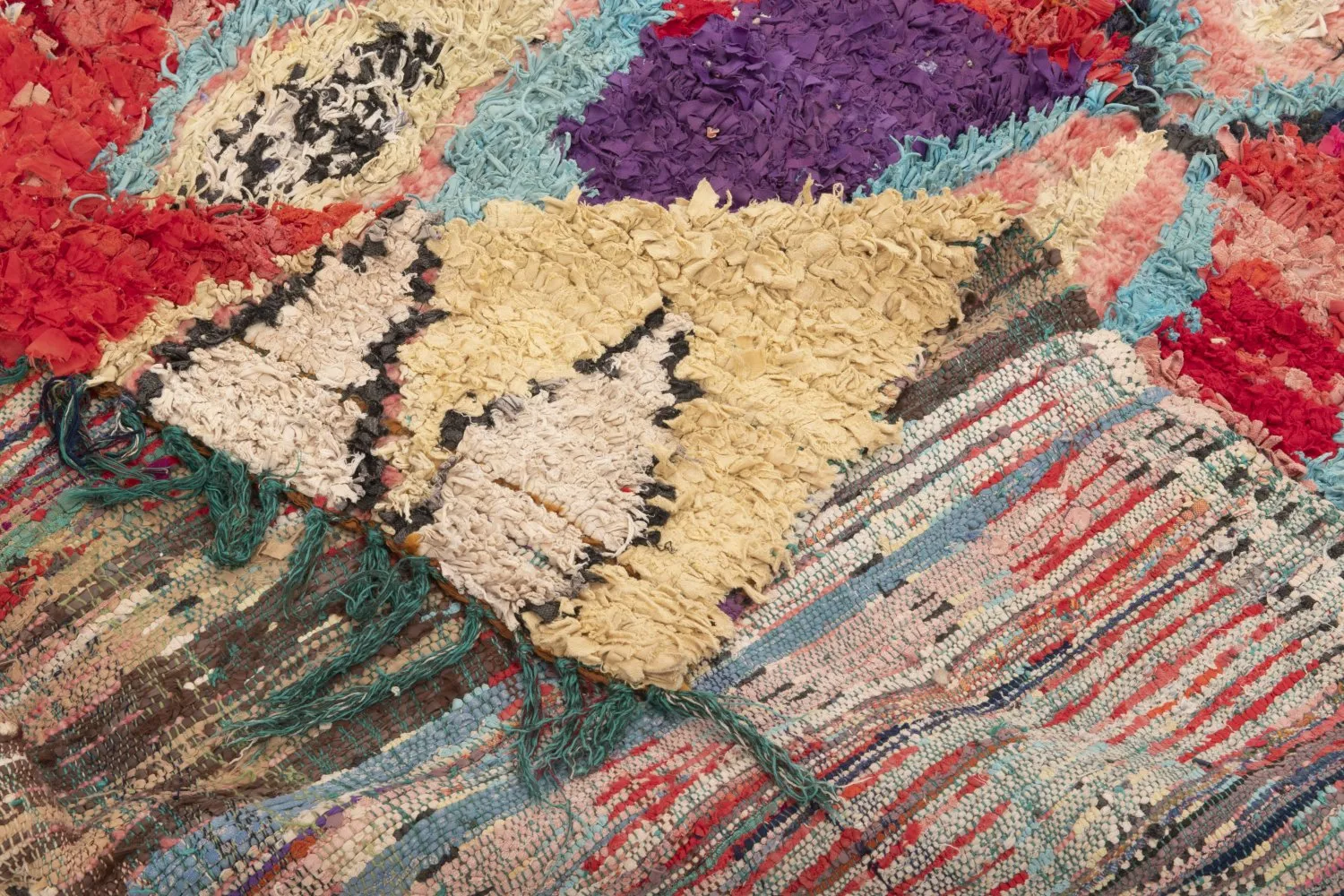 Moroccan Berber rug Boucherouite 235 x 160 cm