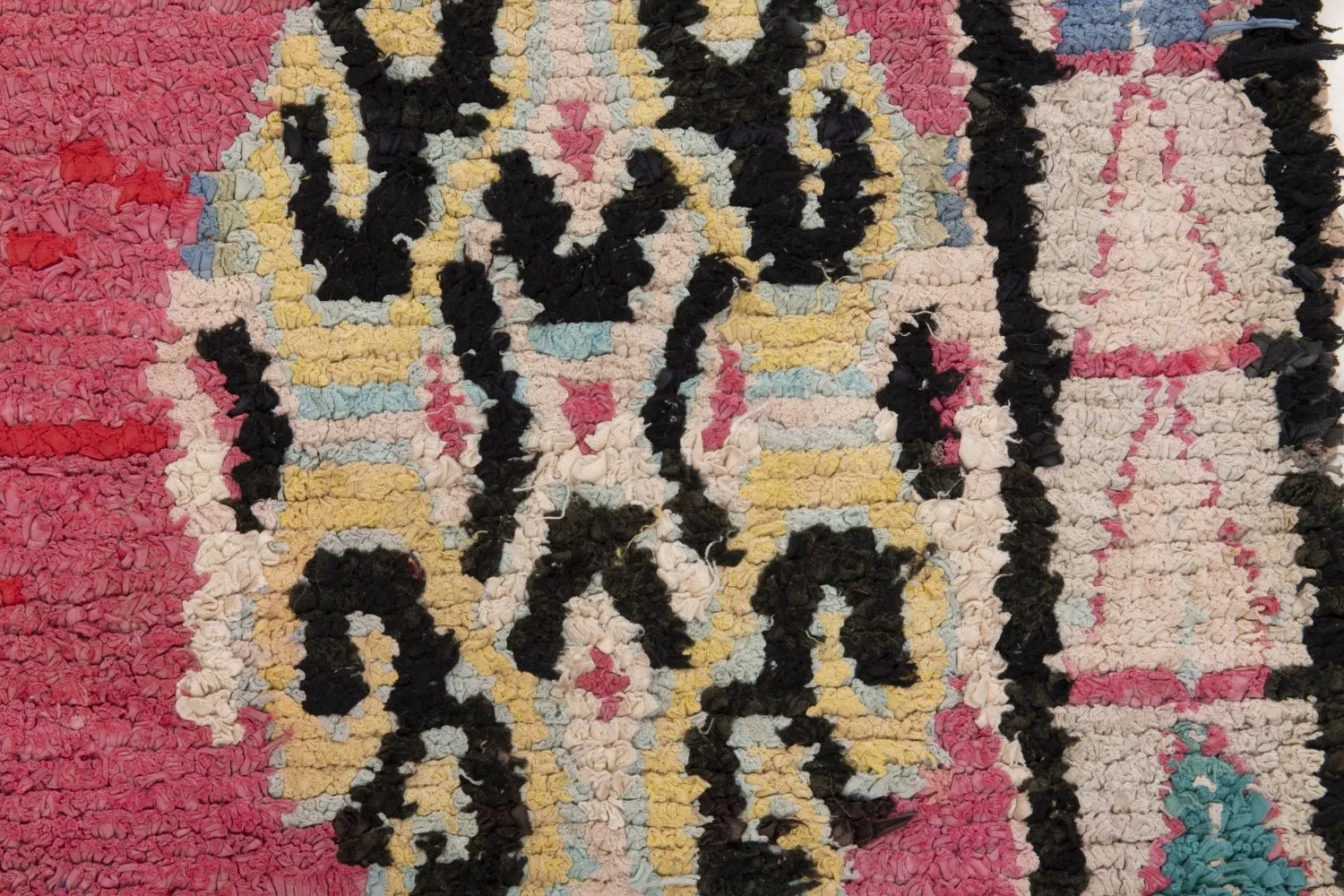 Moroccan Berber rug Boucherouite 240 x 105 cm