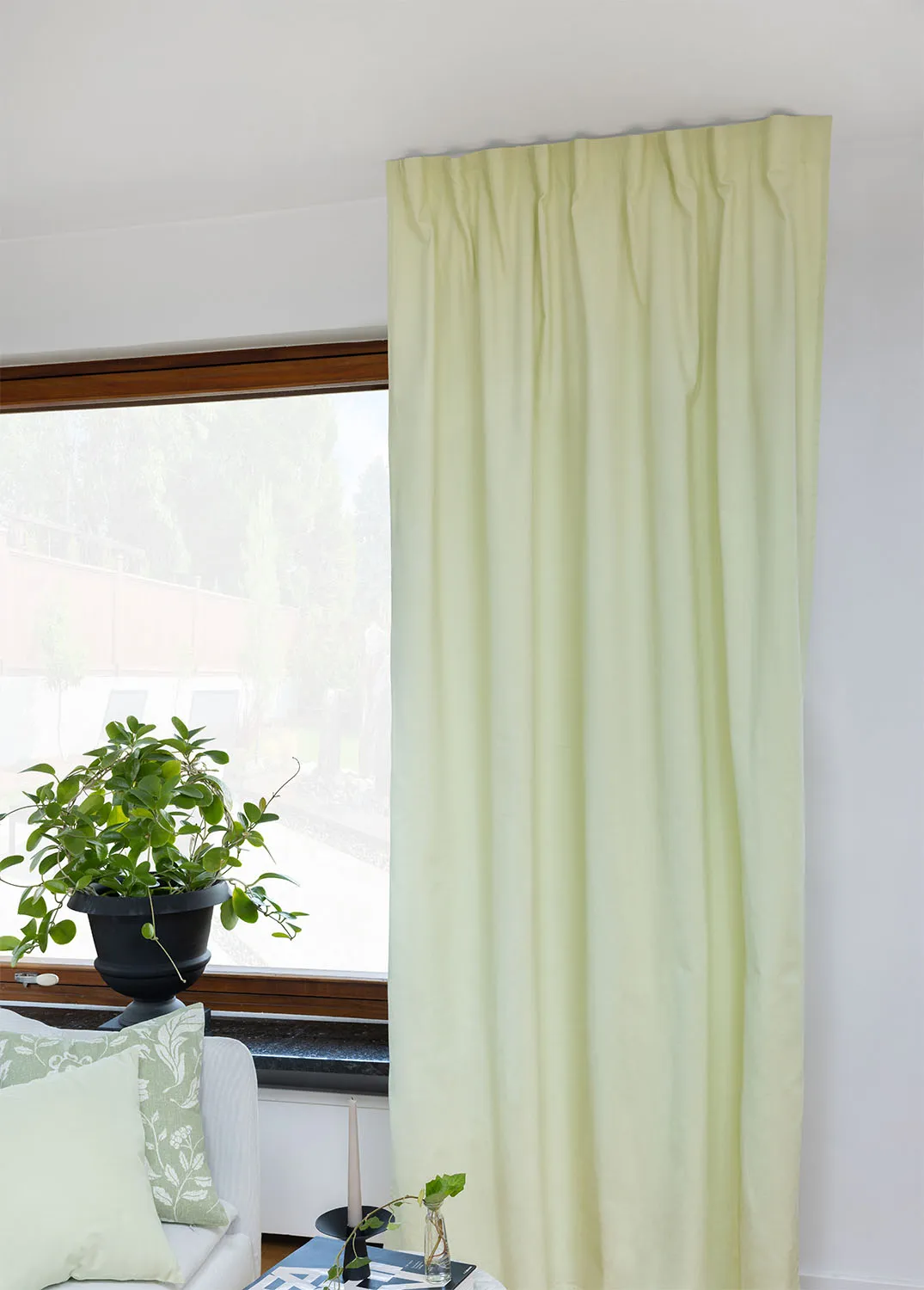 Curtains - Cotton curtain Anja (Light green)