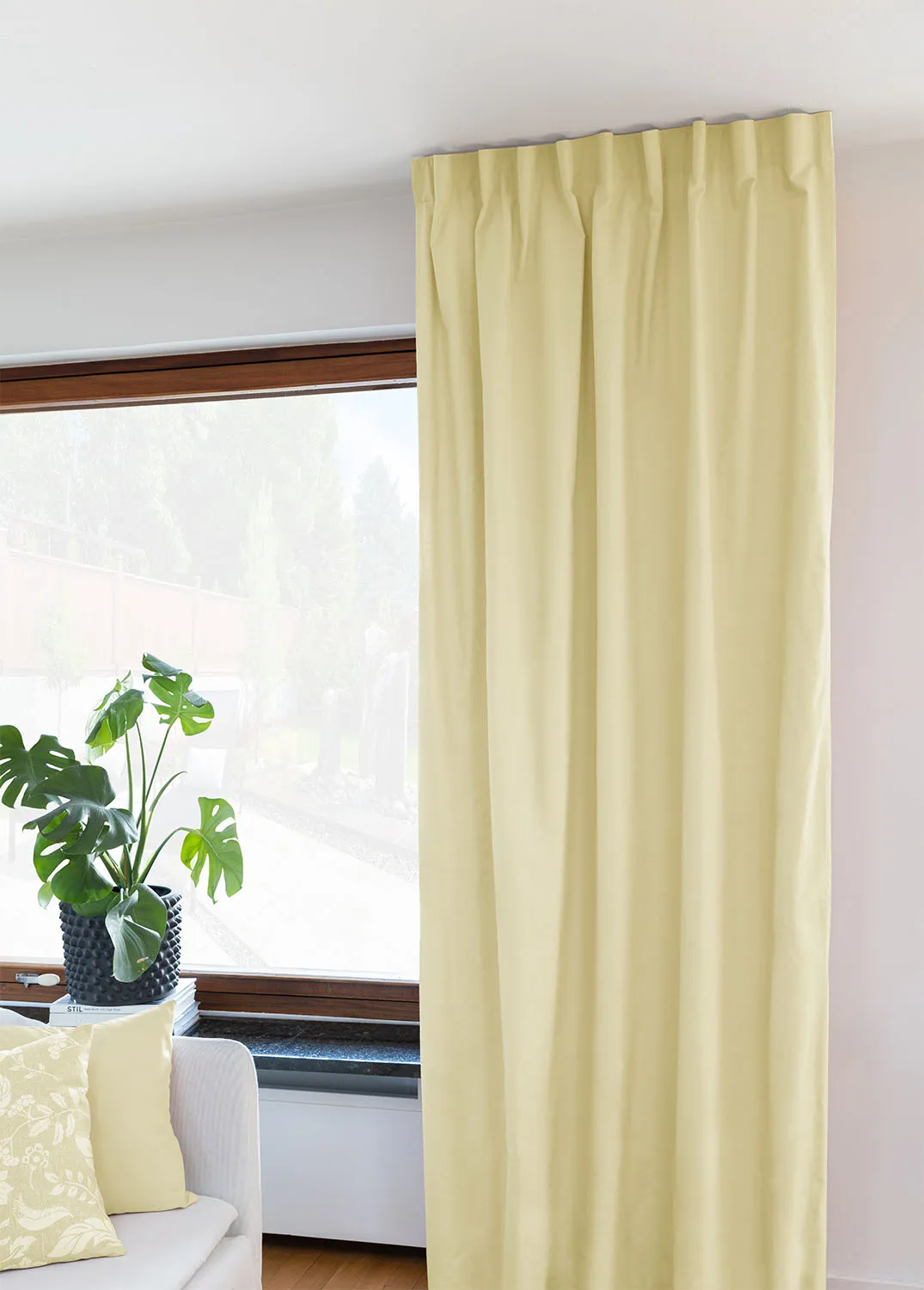 Curtains - Cotton curtain Anja (Light yellow)