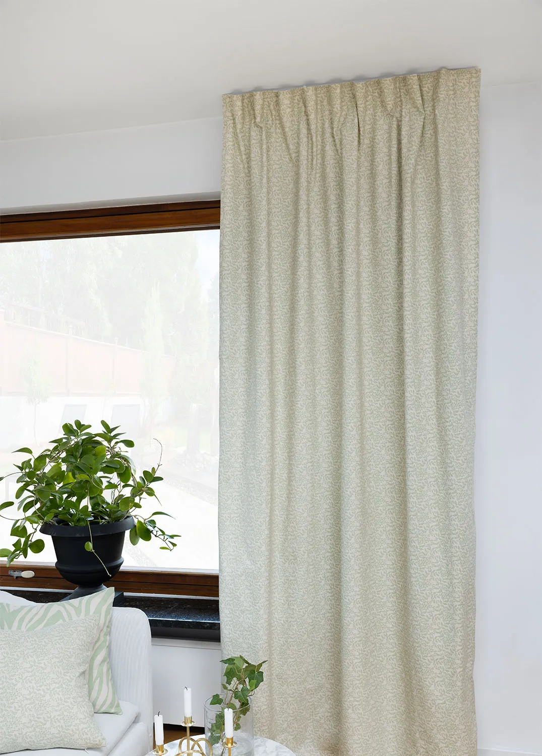 Curtains - Cotton curtain Lilja (Green)
