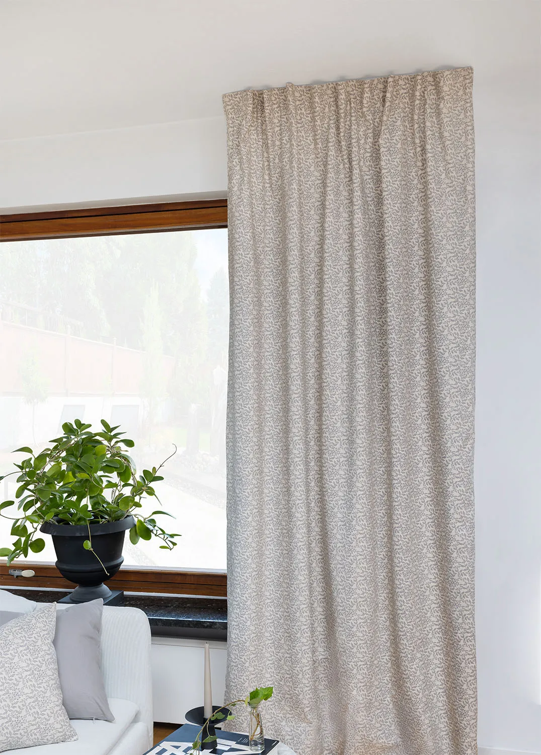 Curtains - Cotton curtain Lilja (Grey)