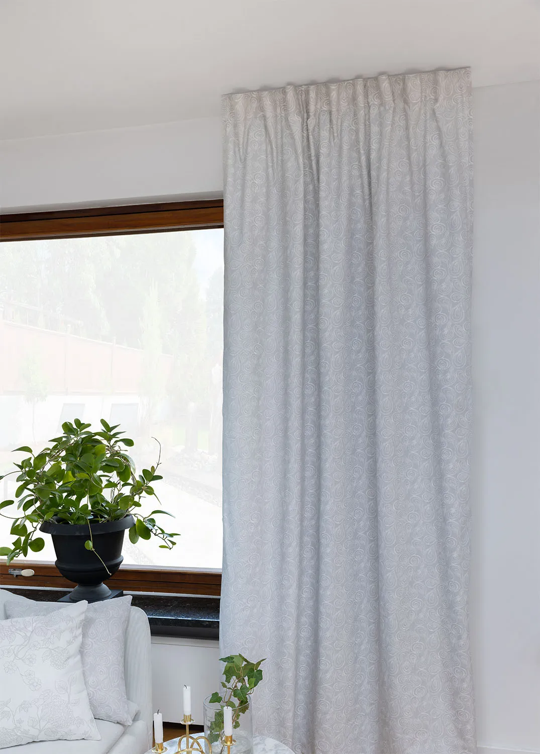 Curtains - Cotton curtain Merja (Grey)