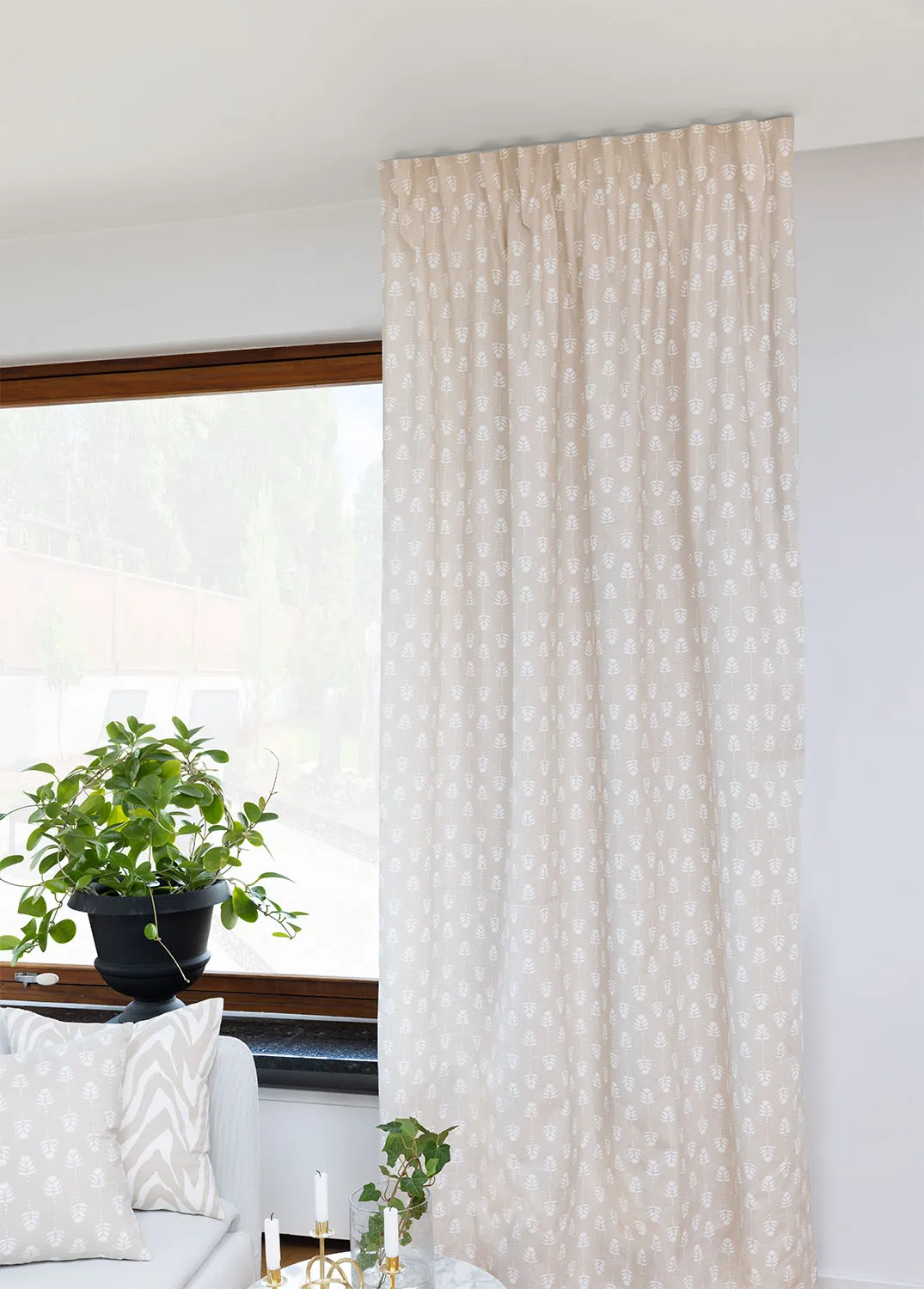 Curtains - Cotton curtain Sari (sand)
