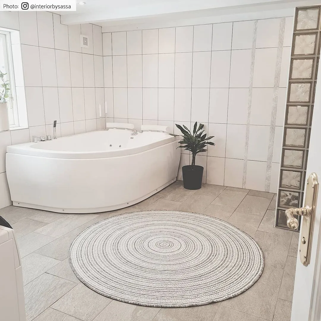Round rug - Brussels Weave (grey)