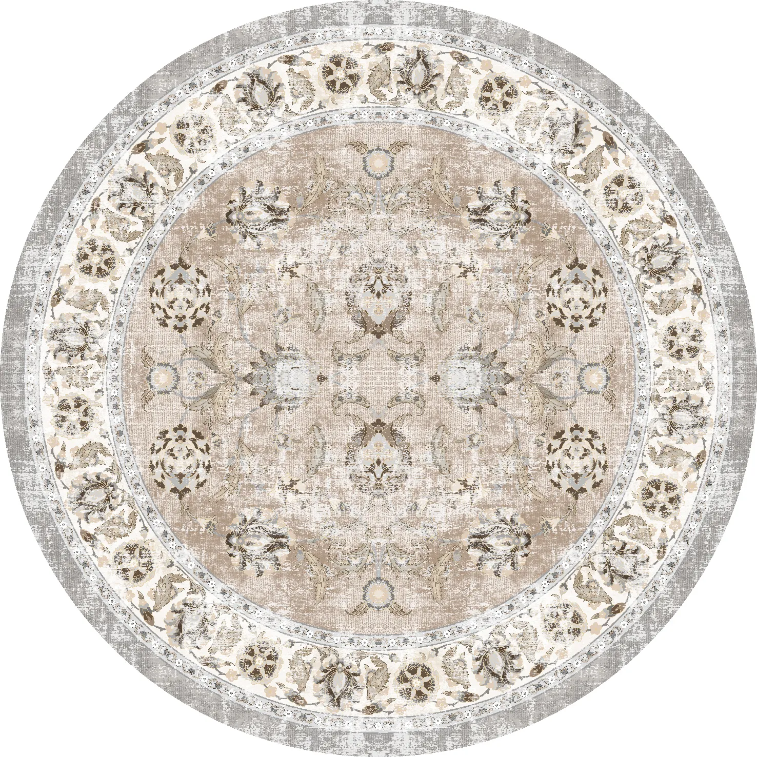 Round rug - Adeleine (beige)