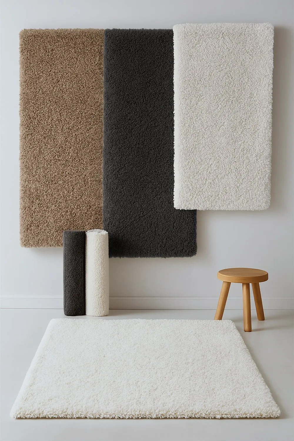 Shaggy rugs - Antuco (white)